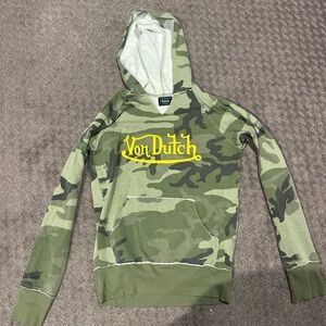Von Dutch Green Camouflage Sweatshirt